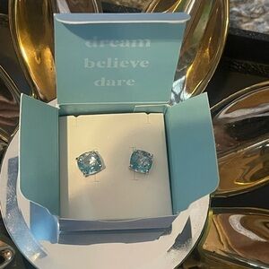 Origami Owl Cinderella Cushion Cut Stud Earrings